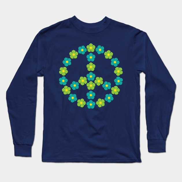 Flowers Peace Sign. Let Peace Bloom Long Sleeve T-Shirt by alltheprints